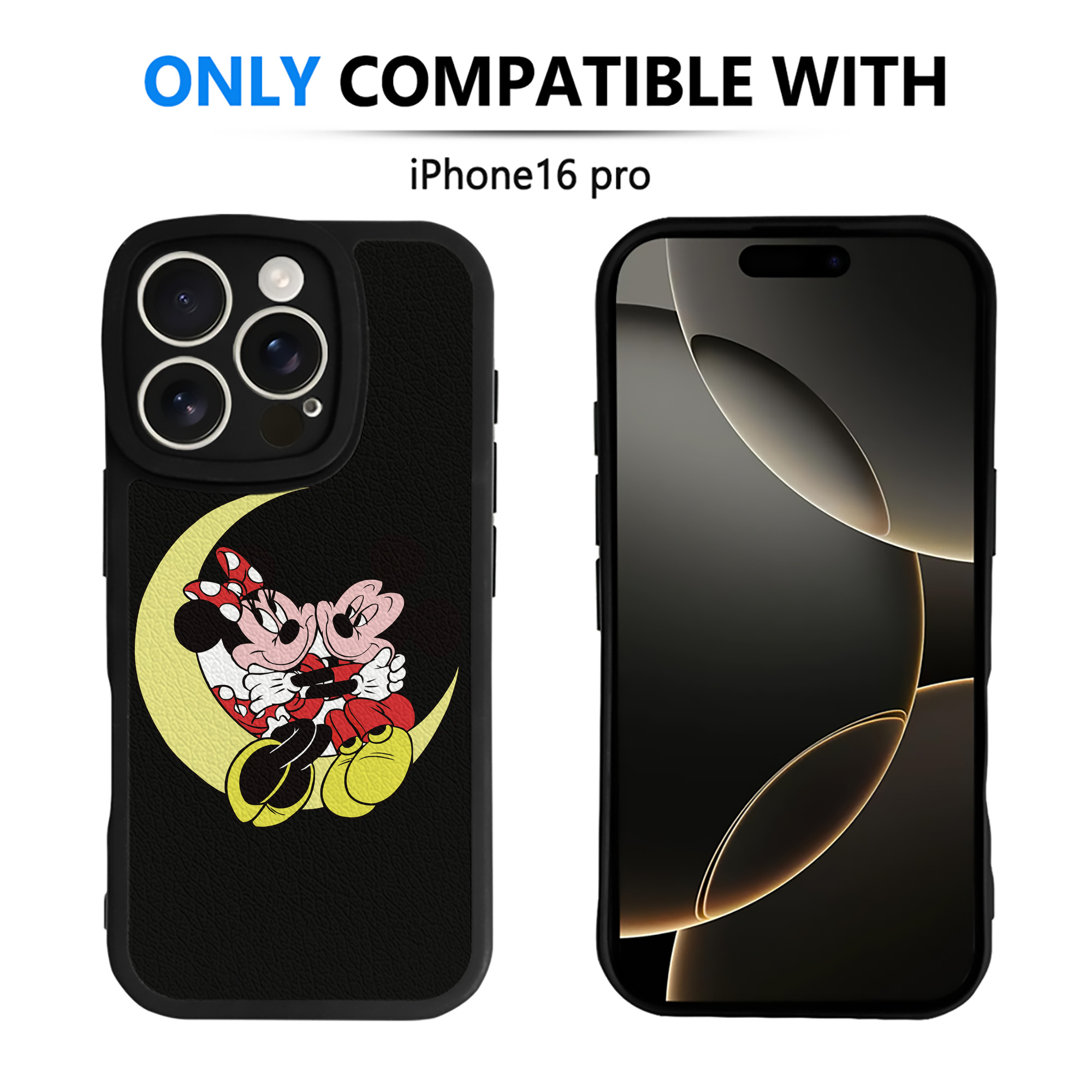（画像用） ミッキーマウス Mickey Mouse 【iPhone 16シリーズ対応】シリコンスマホケース（レザー調） 材質：シリコン